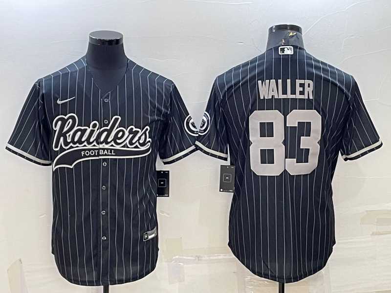 Men's Las Vegas Raiders #83 Darren Waller Black With Patch Cool Base Stitched Baseball Jersey,We sell and wholesale Men's Las Vegas Raiders #83 Darren Waller Black With Patch Cool Base Stitched Baseball Jersey on line form chian!